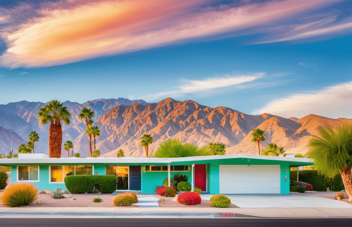 Aerial view of Coachella Valley homes