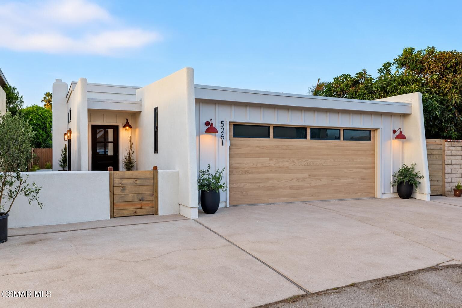 2 Modern Stucco Home with Warm Lighting