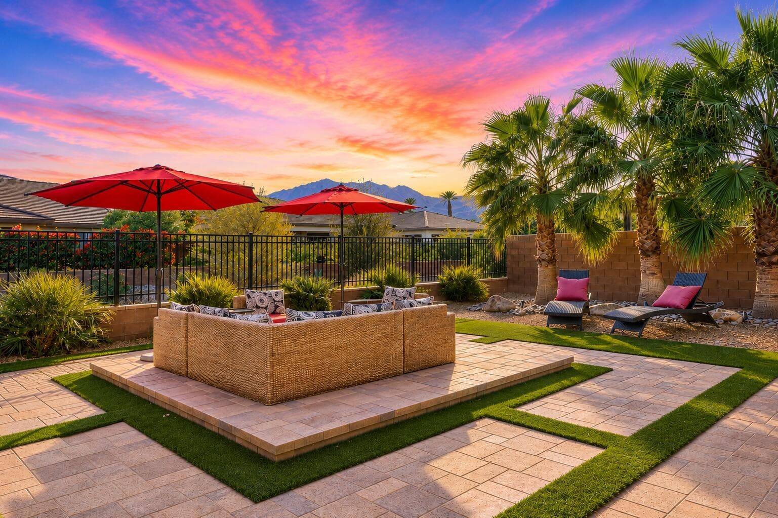 Backyard Sunset Round Valley