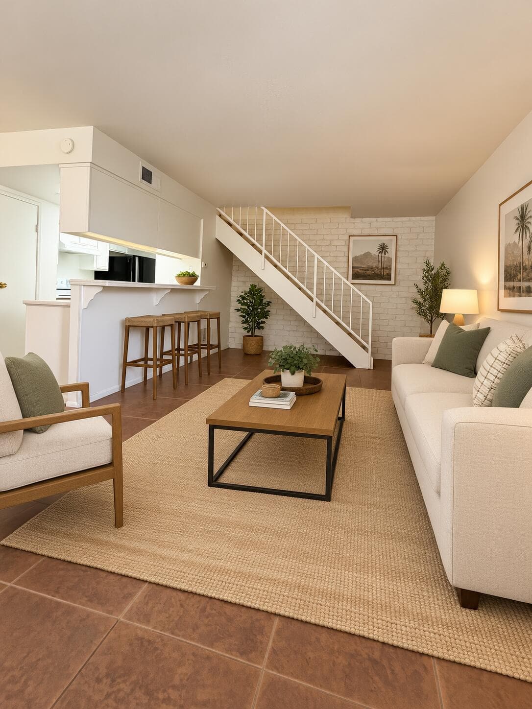 raven staged living room