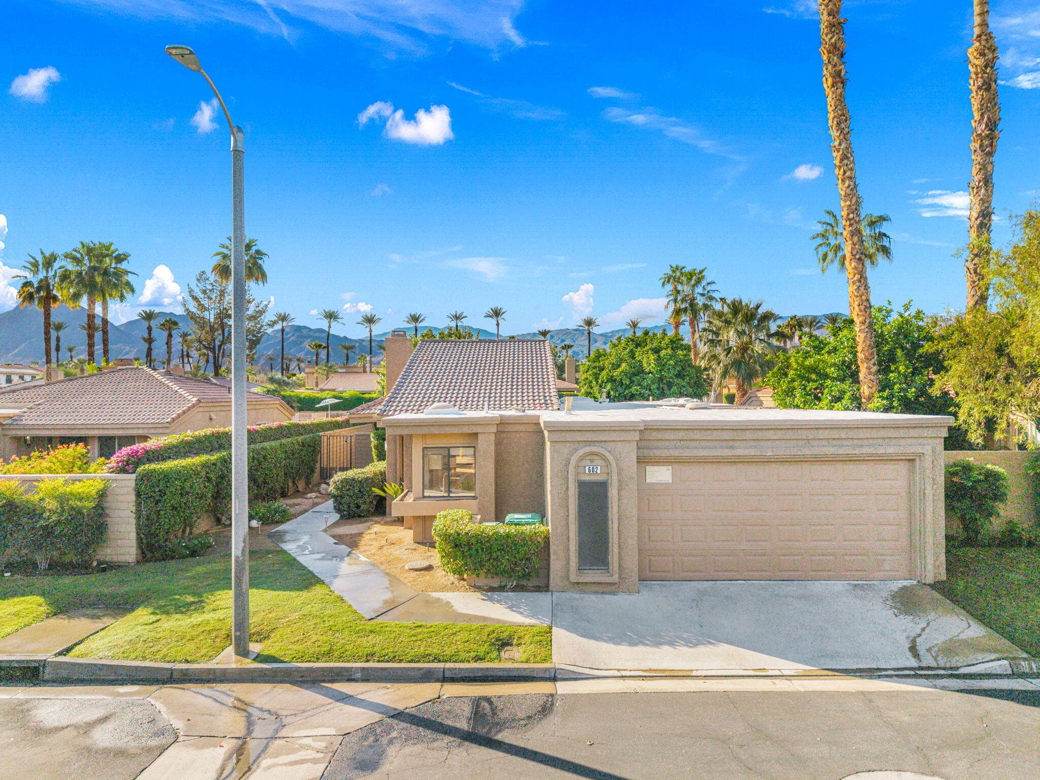Monaco - front elevation - quiet south facing overlooking pool, Santa Rosa Mountain Range