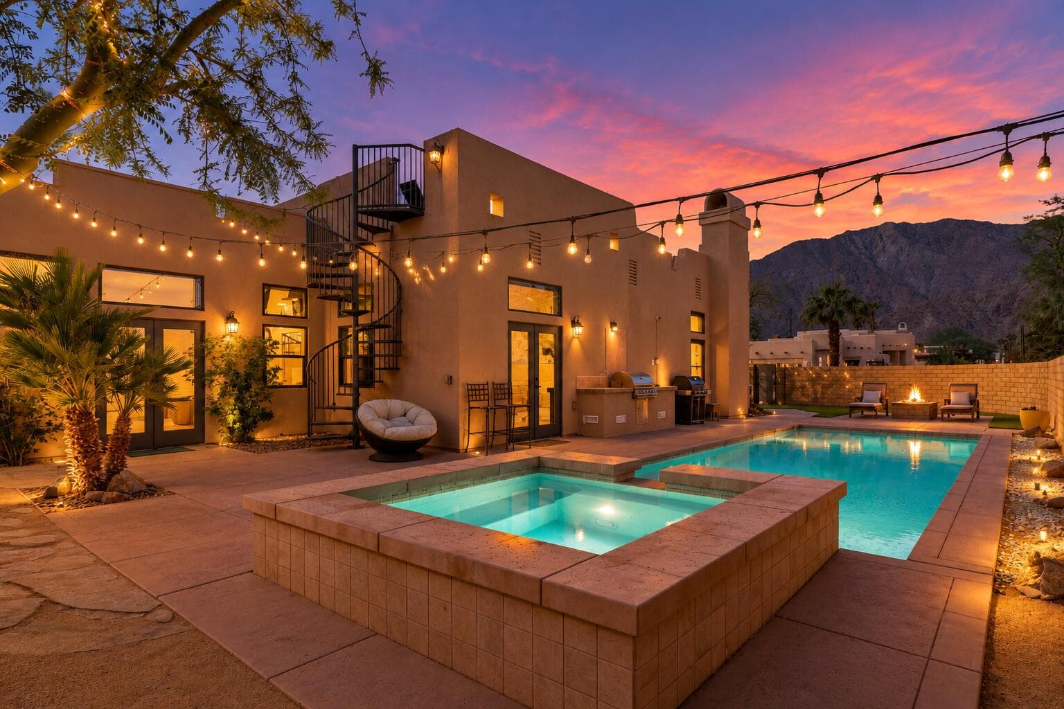 Twilight Desert Pool Retreat